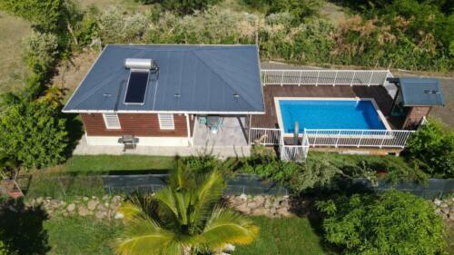 Vue de haut bungalow Sainte-Anne Martinique